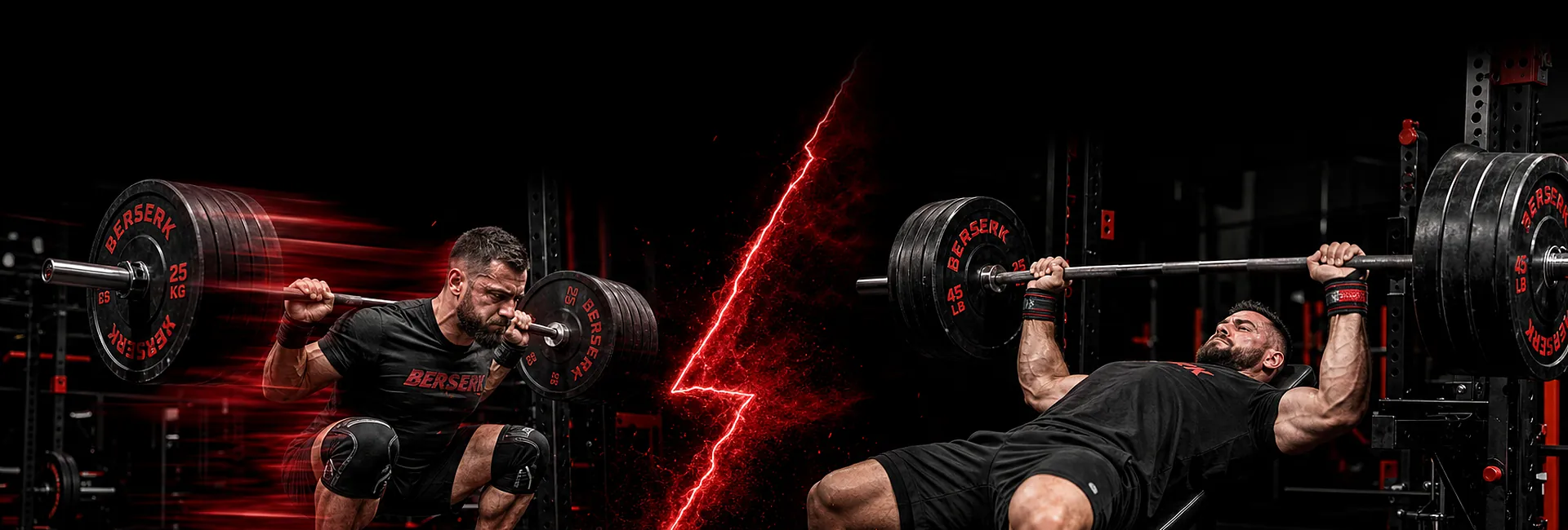 Squat drop-set block and heavy bench press block